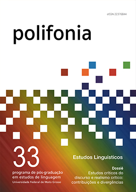 					Visualizar v. 23 n. 33 (2016): Polifonia - Estudos Linguísticos
				