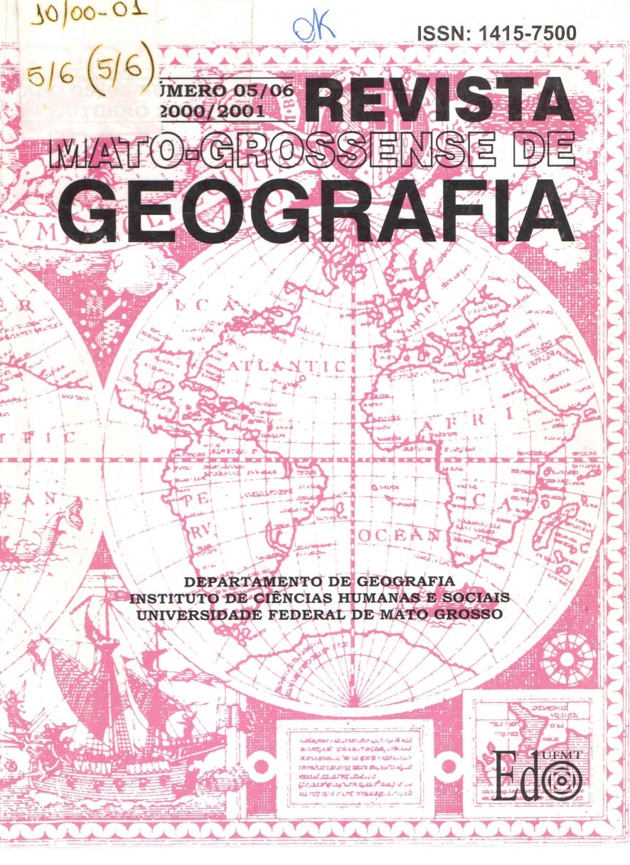 					Visualizar v. 5 n. 01 (2000): Revista Mato-grossense de Geografia - Ano 2000/2001
				