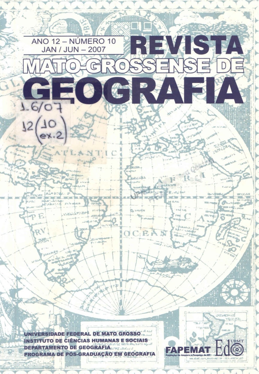 					Visualizar v. 10 n. 01 (2007): Revista Mato-Grossense de Geografia
				